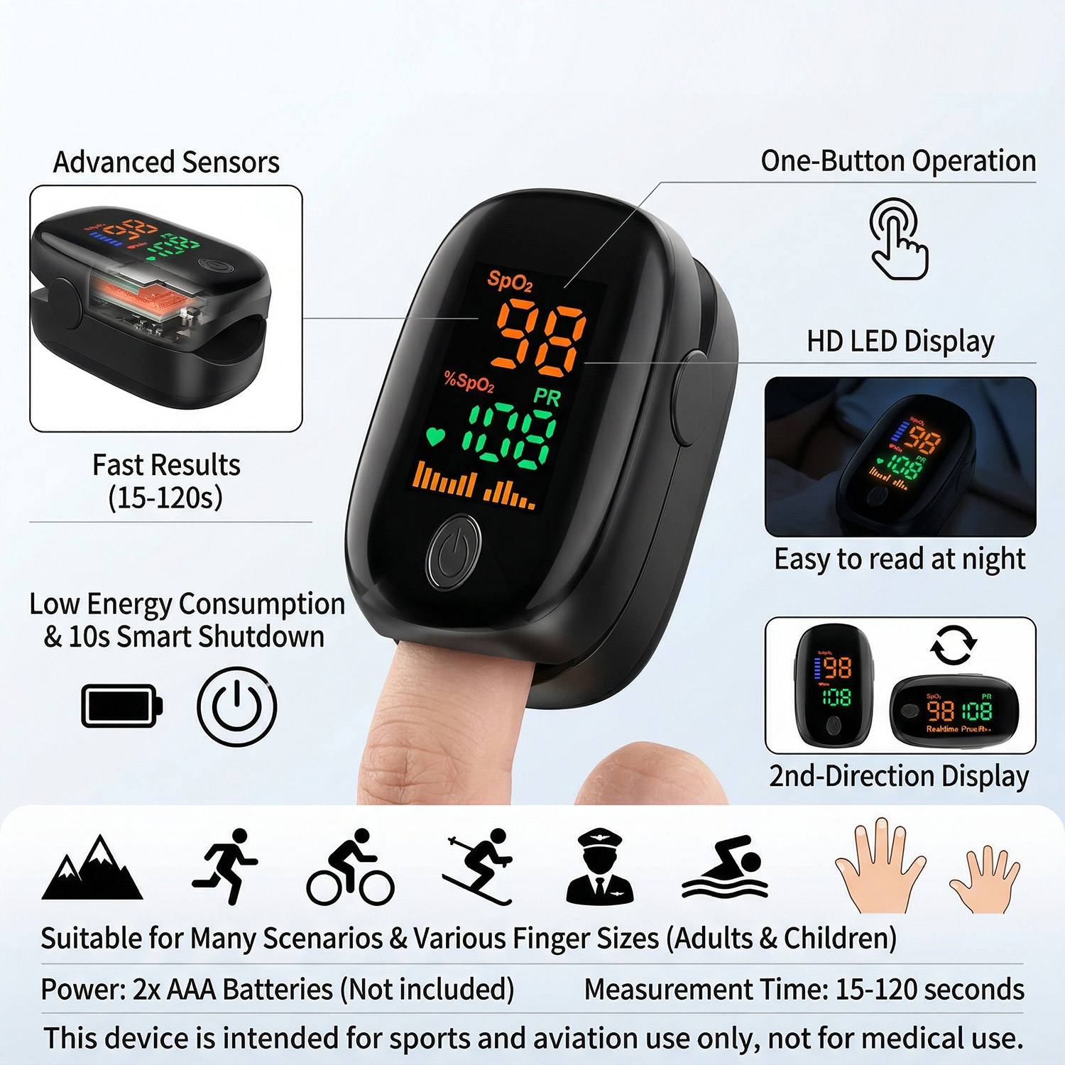 Non Contact Infrared Forehead  - Pulse Oximeter ulasan dan harga