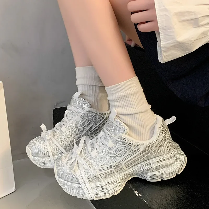 2025 Women's Dad Shoes Sparkli - Bandage ulasan dan harga