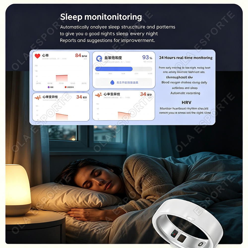Ceramic Smart Ring Heart Rate  - Blood Pressure Monitor ulasan dan harga